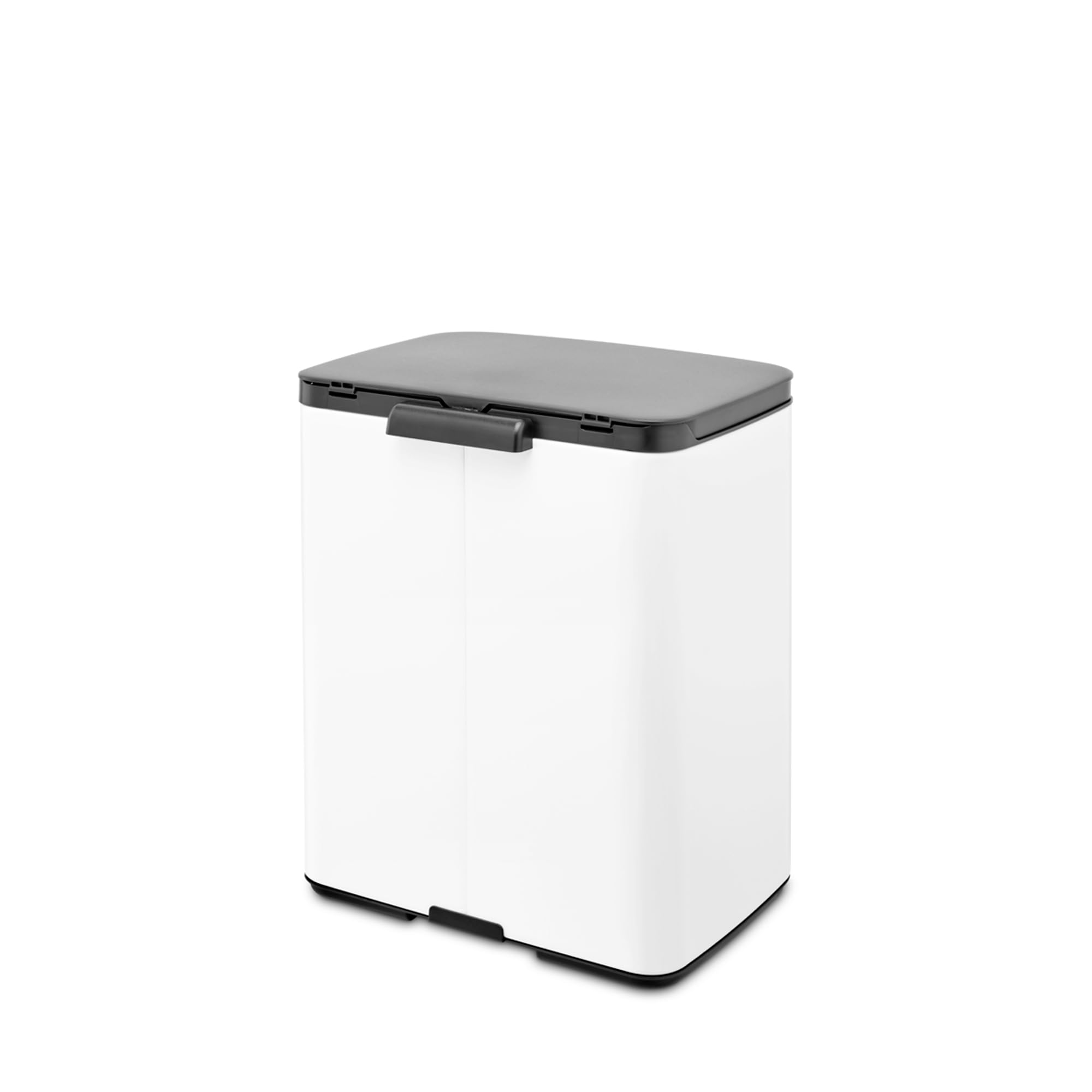 Brabantia Small Bo Trash Can 3.2 Gal - Easy Open, Soft Closing Lid, Hygienic, Space Efficient - For Bathroom, Home Office, Bedro